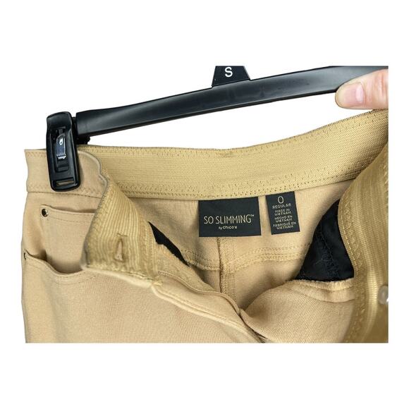 Chico's So Slimming Tan Stretch Pants Size 0 Regular (Small/4) - Picture 6 of 6